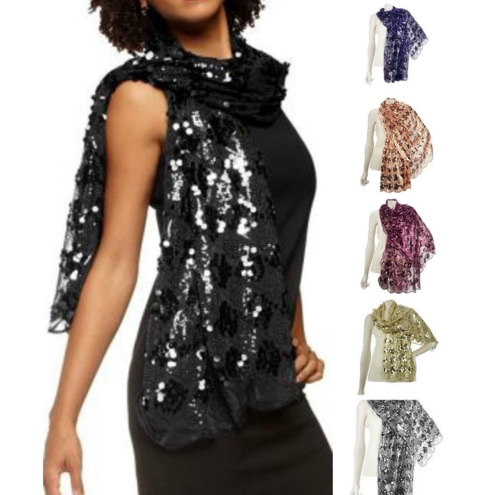 JOAN RIVERS shawl/wrap sparkly night out accessories bling